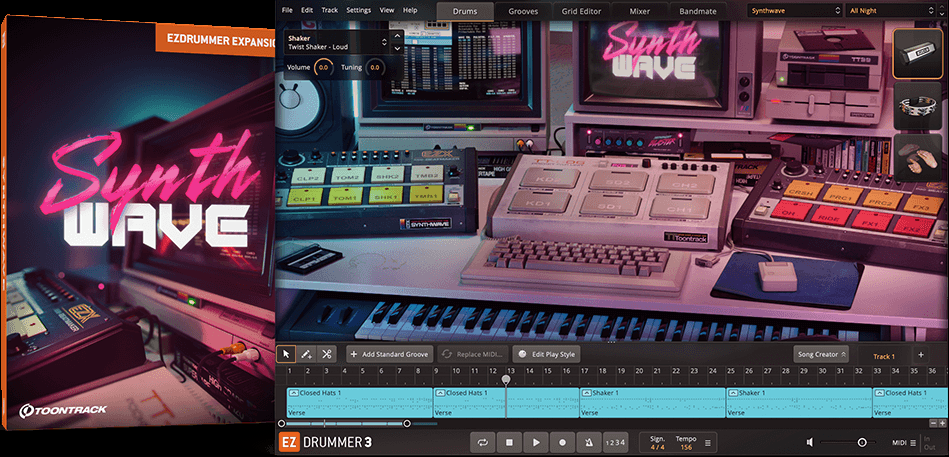 Toontrack Synthwave EZX - for EZdrummer 3