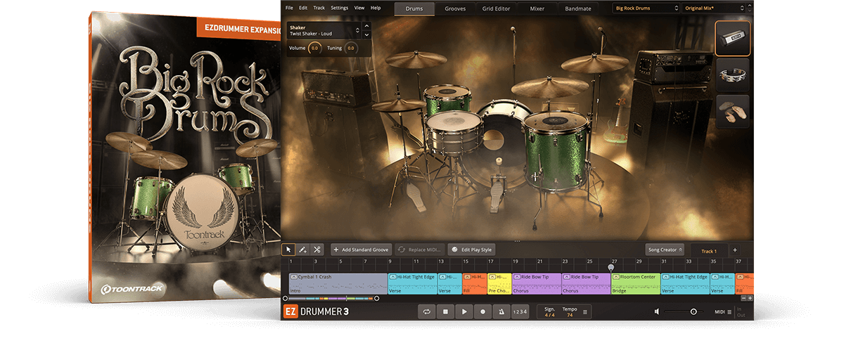 Toontrack Big Rock Drums EZX