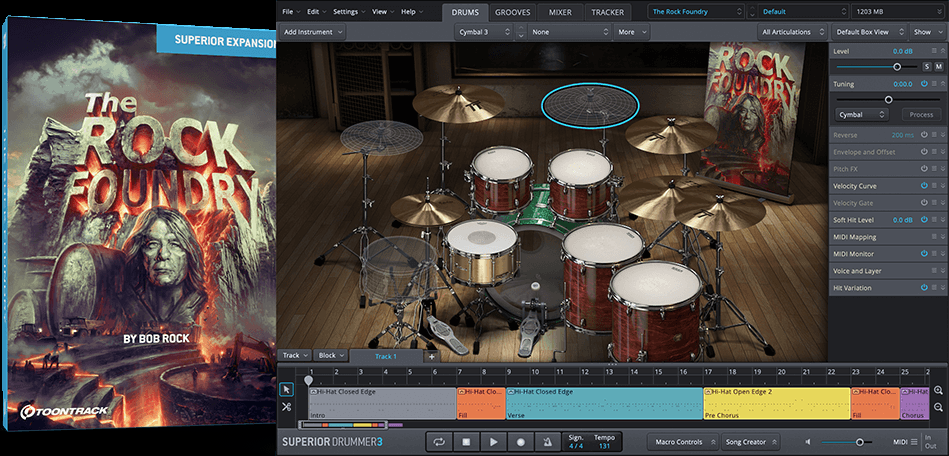 Toontrack SDX - The Rock Foundry - for Superior Drummer 3