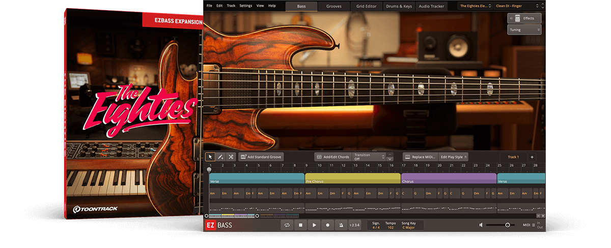 Toontrack EBX - The Eighties - EZbass Expansion