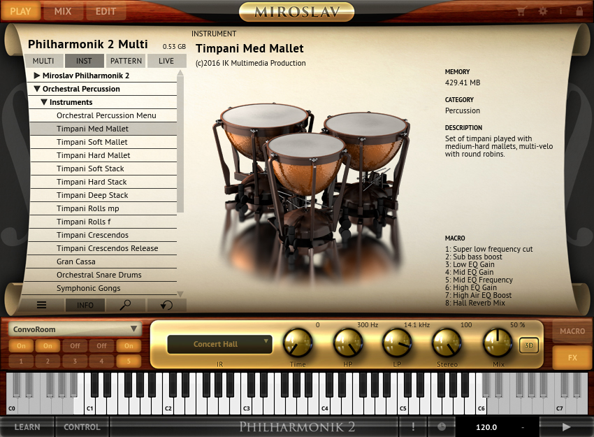 IK Multimedia ORCHESTRAL PERCUSSION (for sampletank / Miroslav P