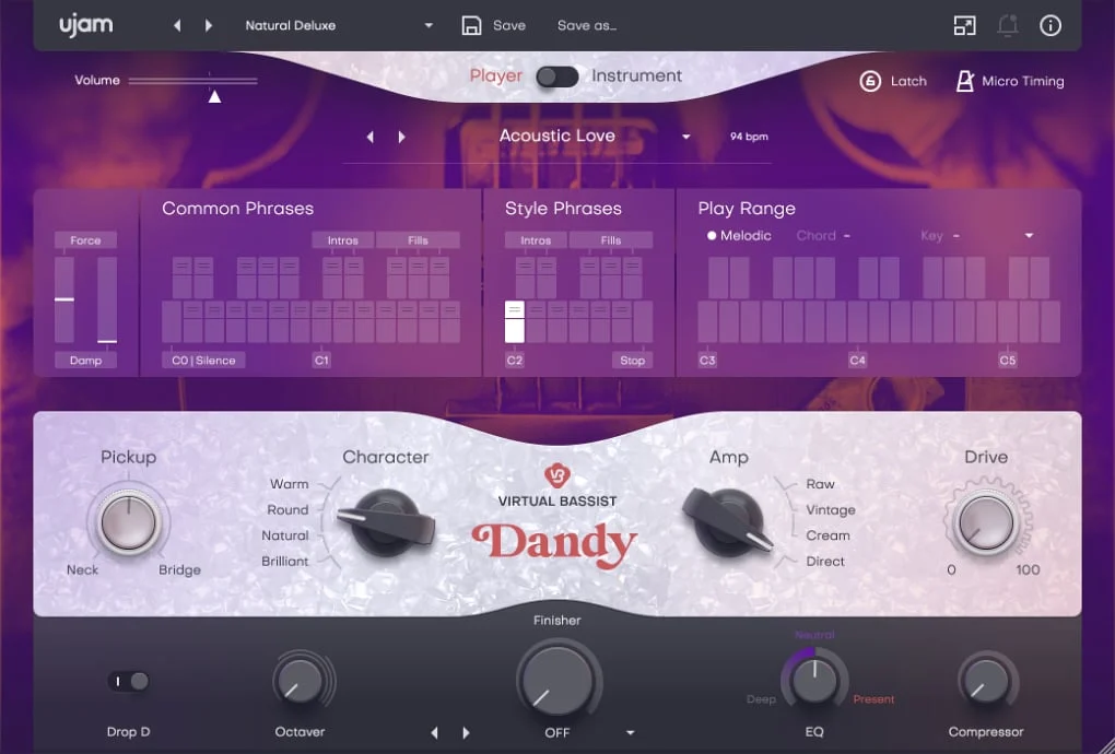 Ujam Virtual Bassist: DANDY