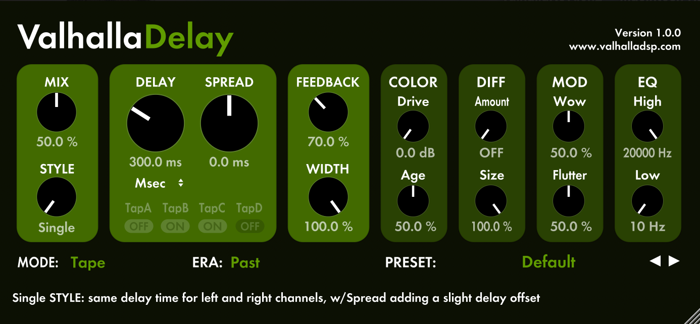 valhalla delay + vintage verb (see description)