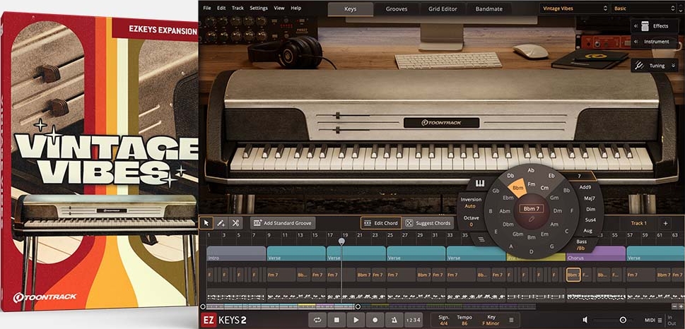 Toontrack EKX Vintage Vibes - for EZkeys 2