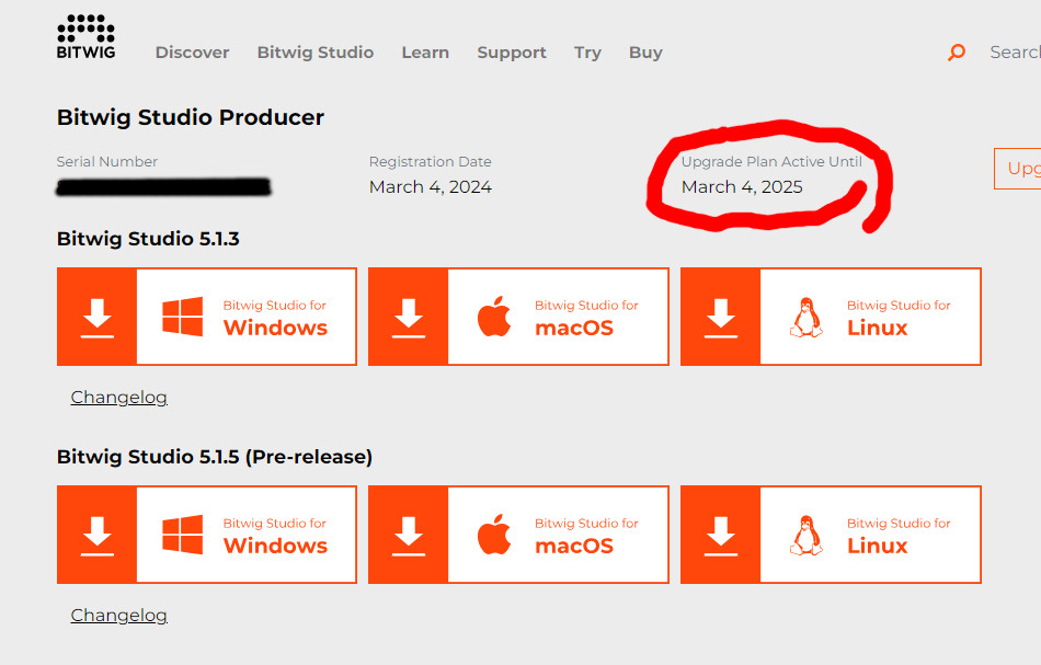 Bitwig Bitwig Producer 5.1 subscription till 4 March 2025