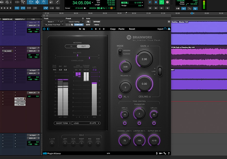 Plugin Alliance Brainworx bx limiter True Peak