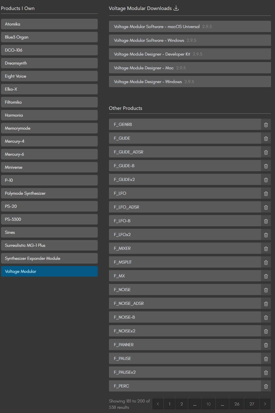 Cherry Audio 20 Synths + VM-modules