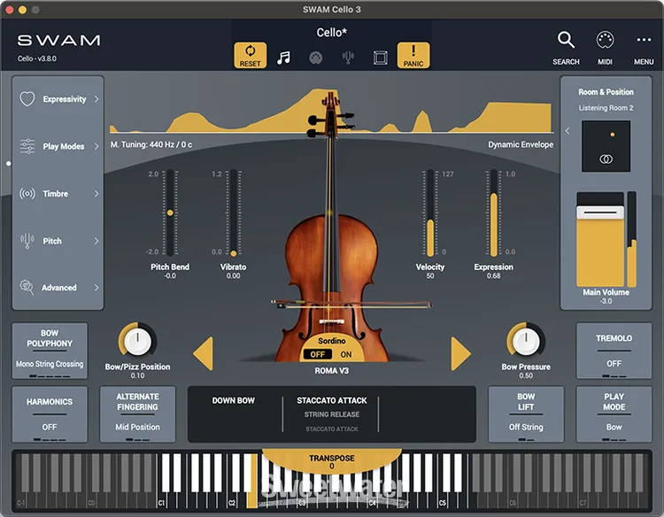 Audio Modeling SWAM Solo Strings