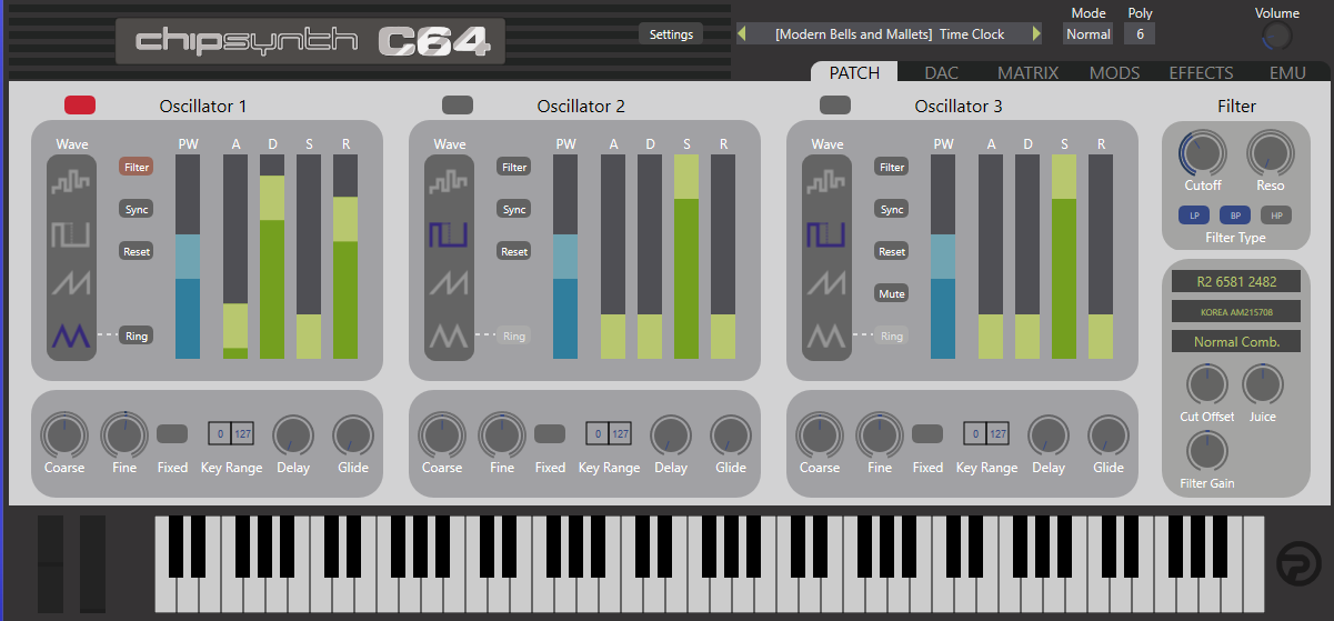 Plogue Chipsynth C64 SID Chip Synth and Emulation