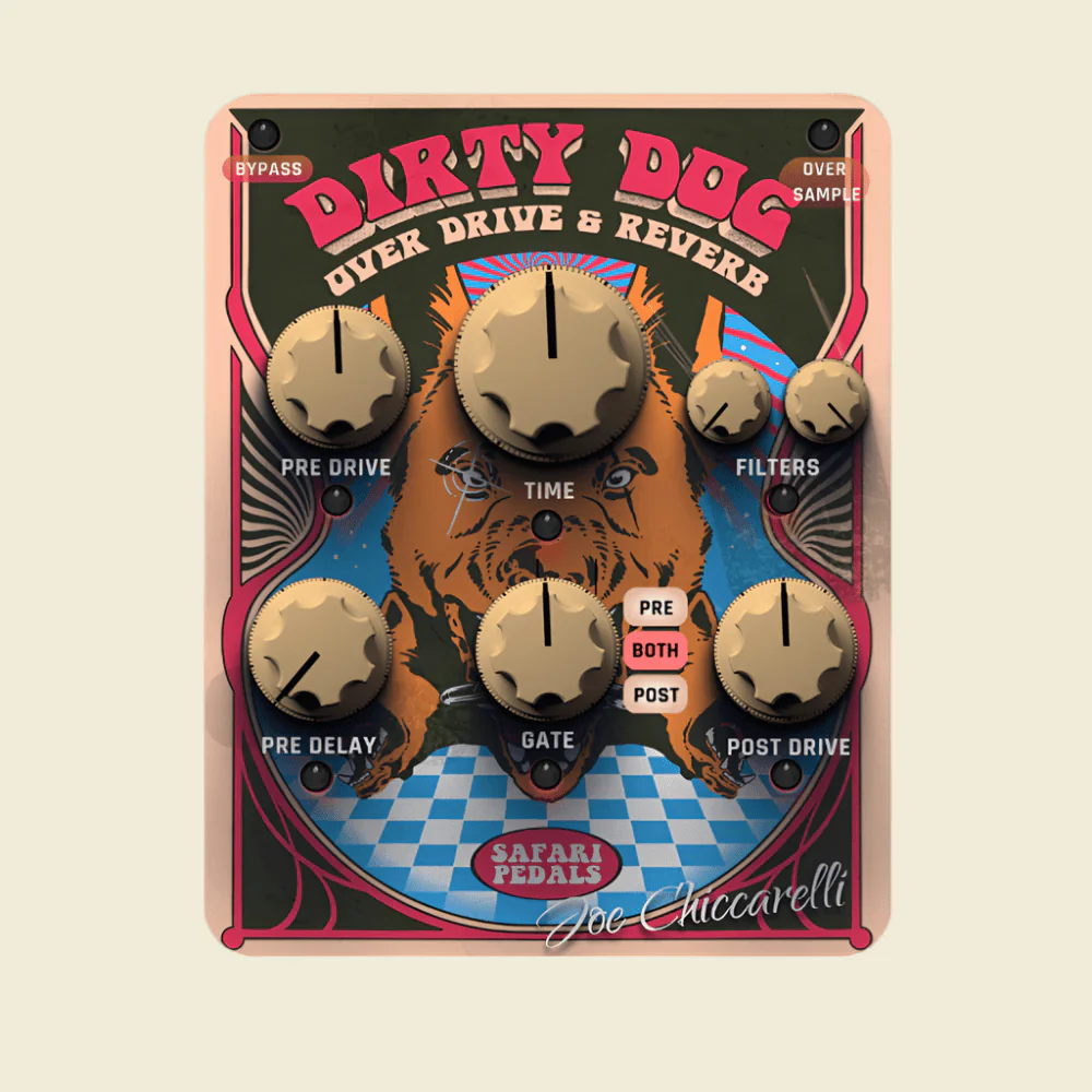 Safari Pedals Dirty Dog Reverb - Wild Reverb & Drive w/Joe Chicc