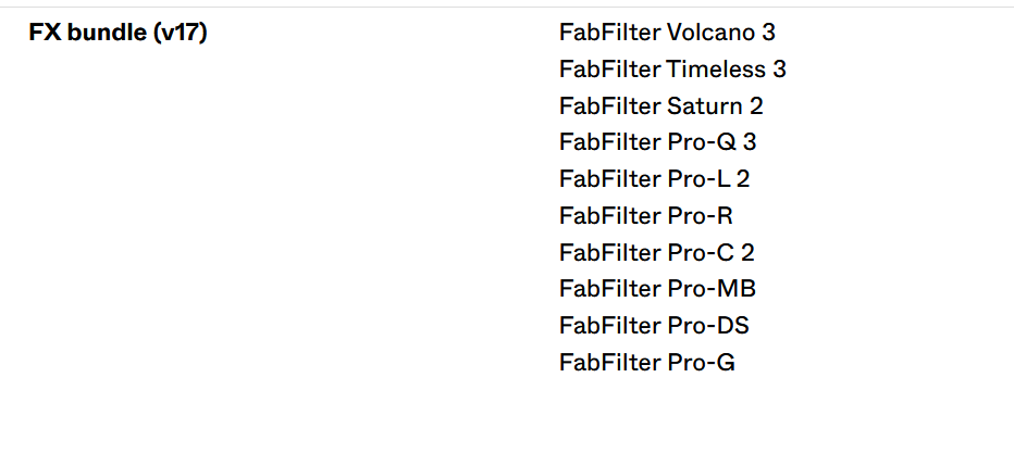 Fabfilter FX Bundle v17