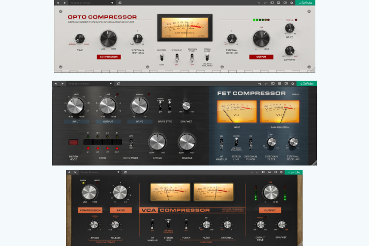 Softube Icons: The Compressor Collection