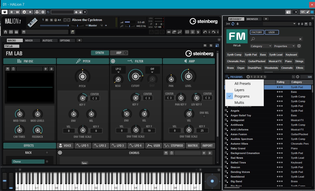 Steinberg FM LAB (8 Operator FM Synth with DX/TX Import)
