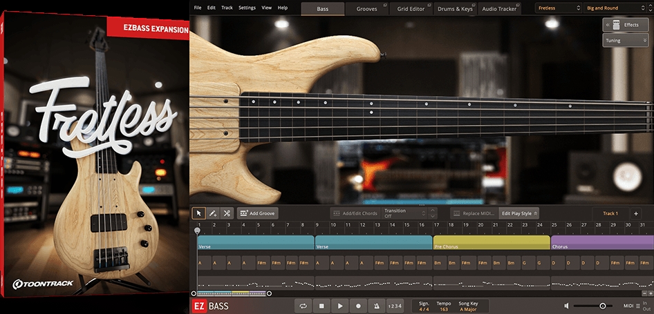 Toontrack Fretless EBX - for EZbass