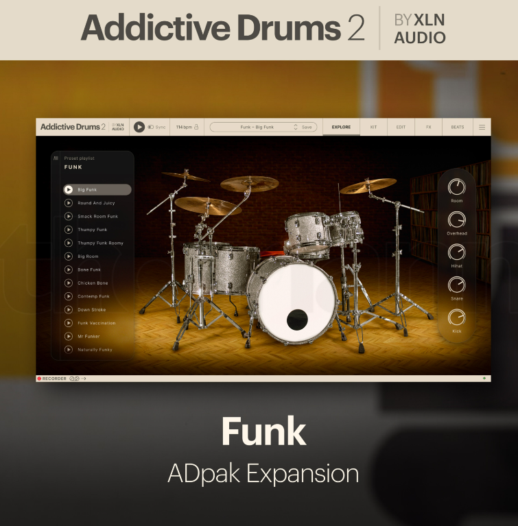 XLN Audio ADPAK FUNK + 2 Kitpiece Paks