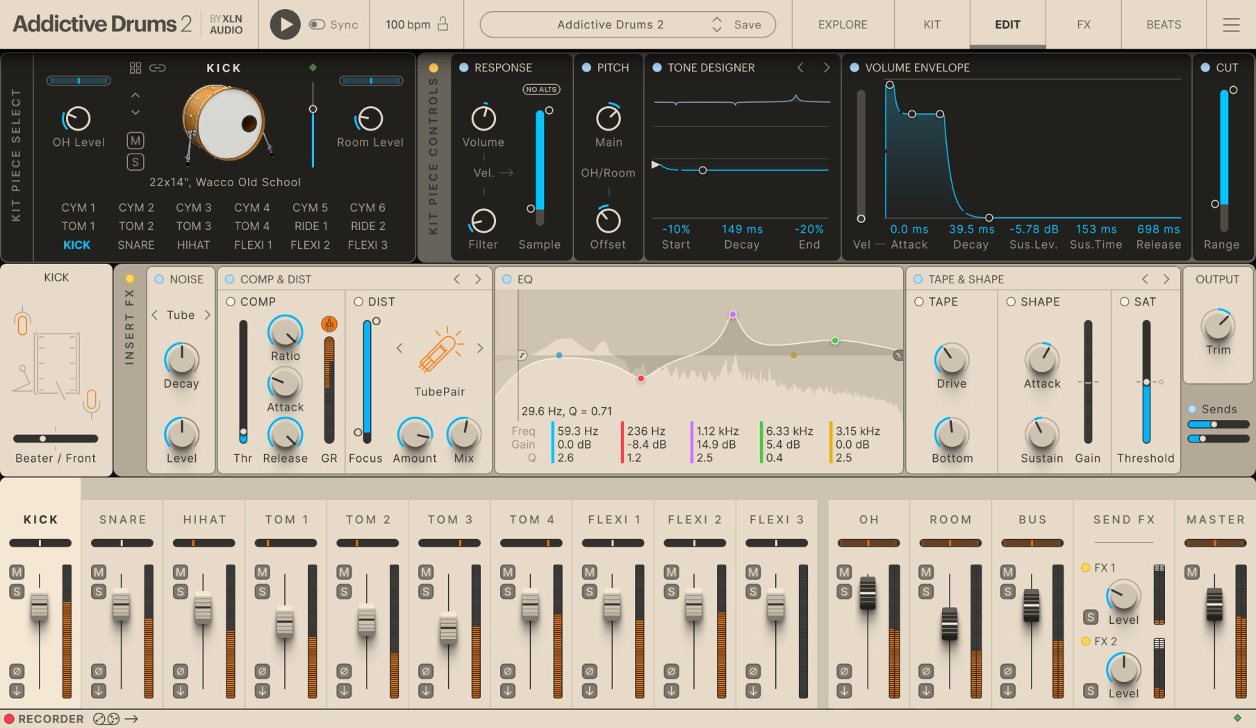 XLN Audio Addictive Drums 2 Bundle - Studio Rock Drums, Stud