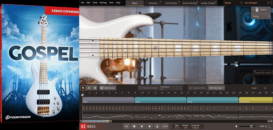 Toontrack Gospel EBX - for EZbass