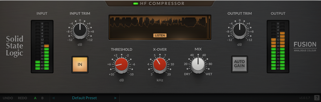 Solid State Logic SSL Fusion HF Compressor Plug-in