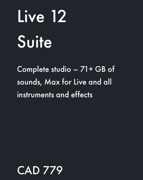 Ableton Ableton Live 12 Suite