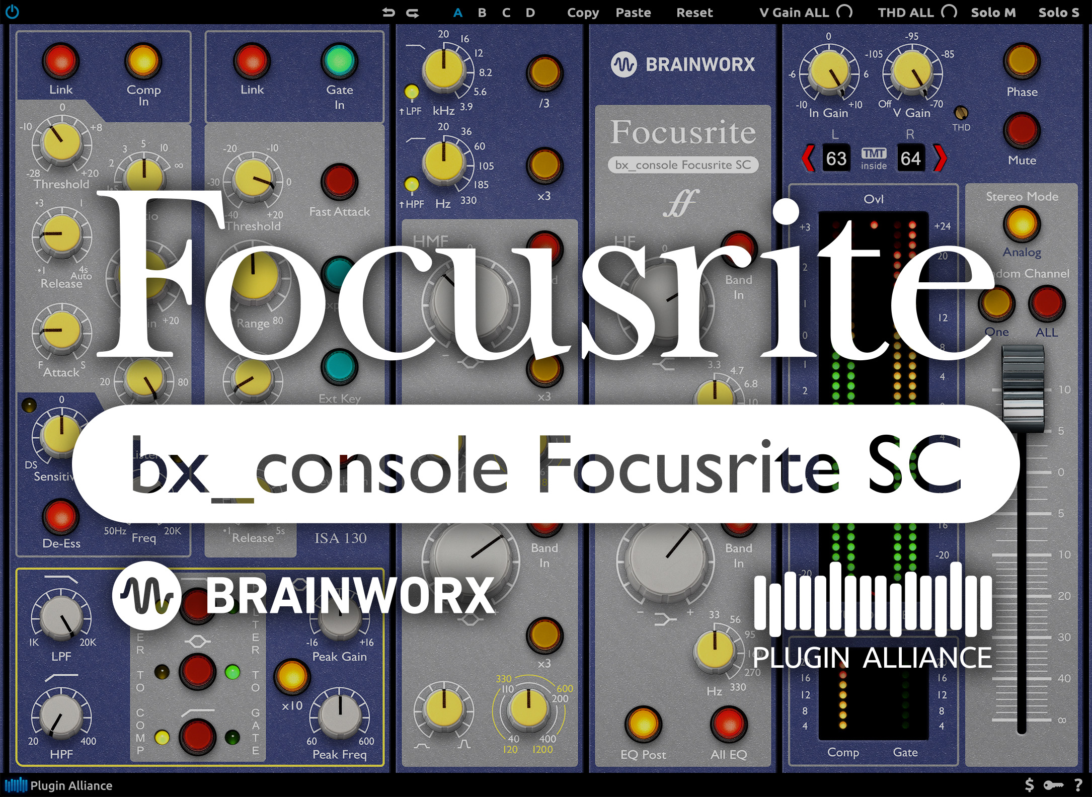 Plugin Alliance Brainworx bx_console Focusrite SC