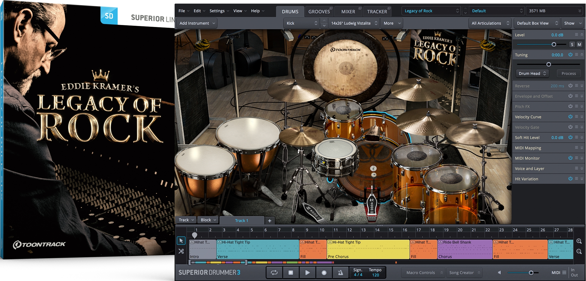 Toontrack SDX - Legacy Of Rock for Superior Drummer 3