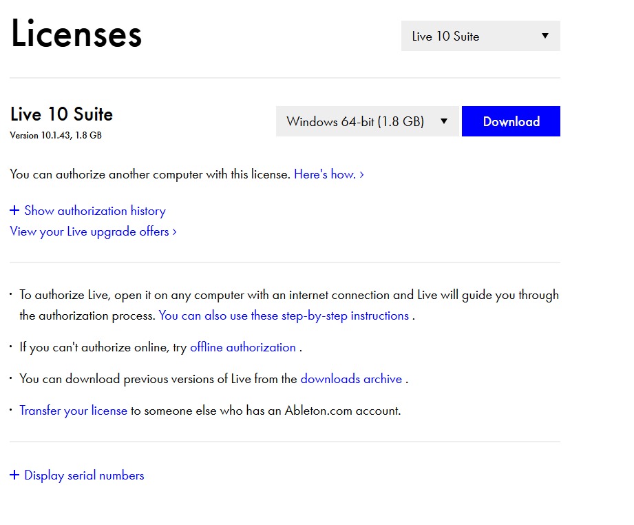 Ableton Ableton Live 10 Suite - Commercial License - Offic