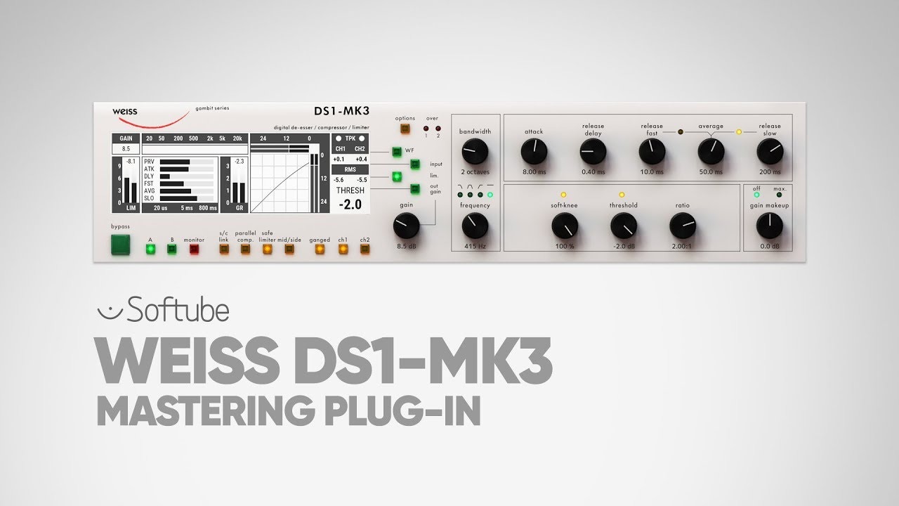 Softube Weiss DS1-MK3 Mastering Plugin Bundle