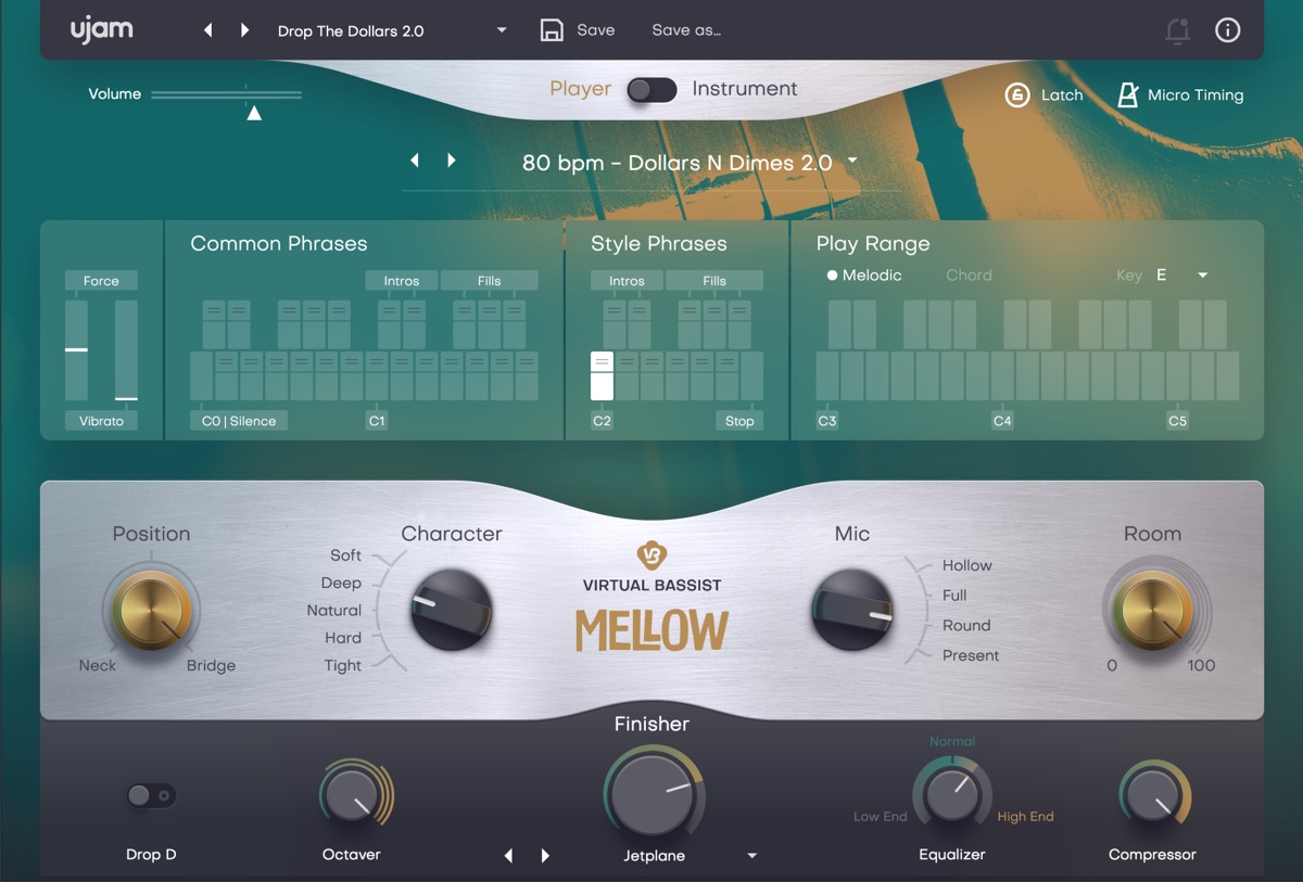 Ujam Virtual Bassist MELLOW 2