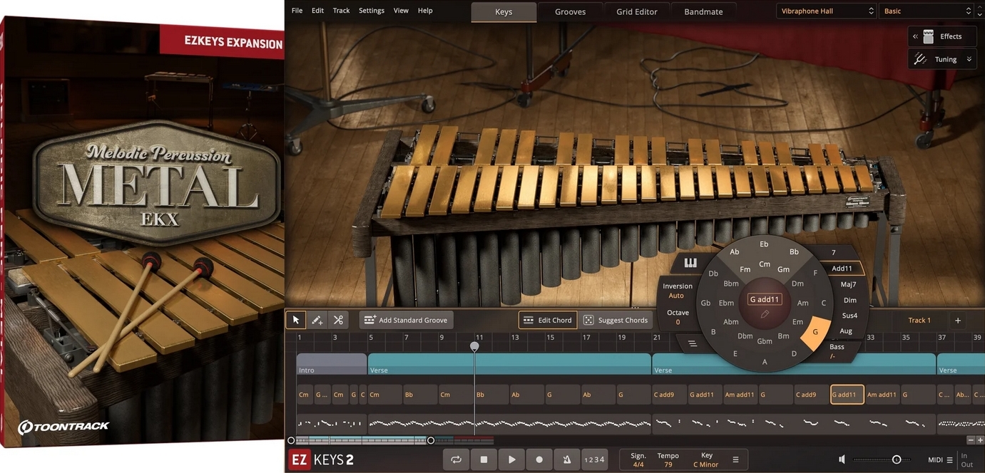 Toontrack Melodic Percussion - Metal EKX for EZkeys 2