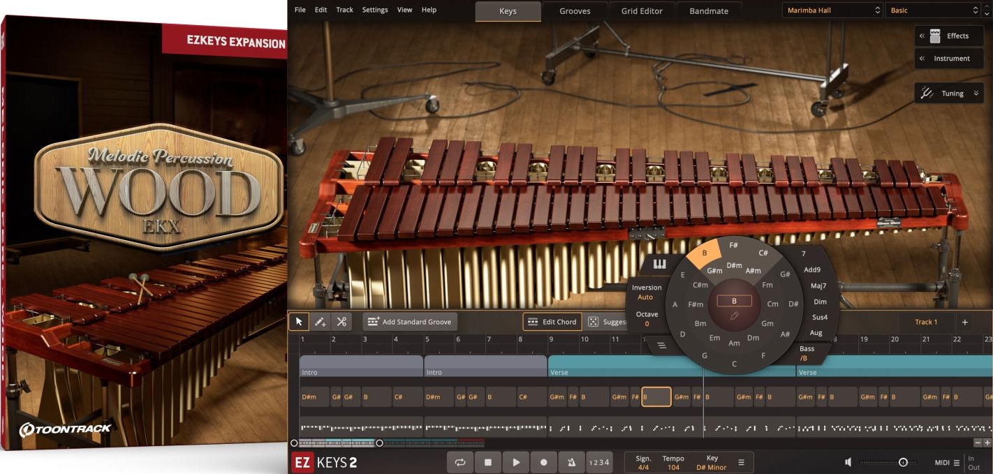 Toontrack Melodic Percussion - Wood EKX for EZkeys 2