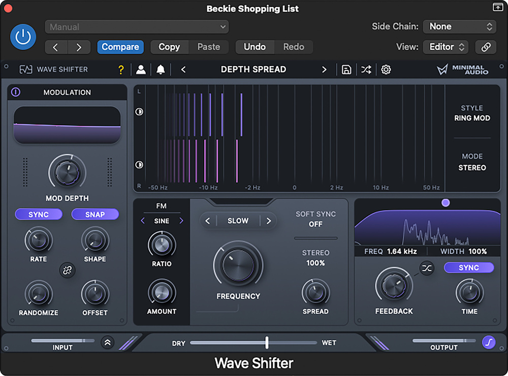 Minimal Audio Wave Shifter (Audio-Rate Distortion Effect)