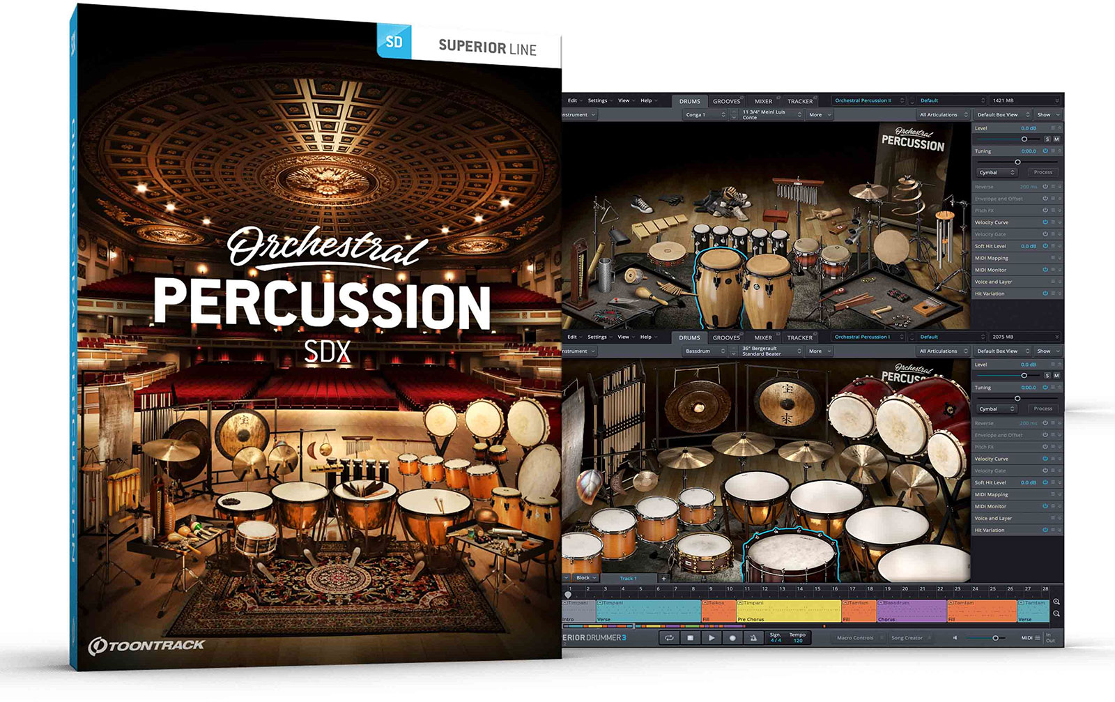 Toontrack SDX - Orchestral Percussion for Superior Drummer 3