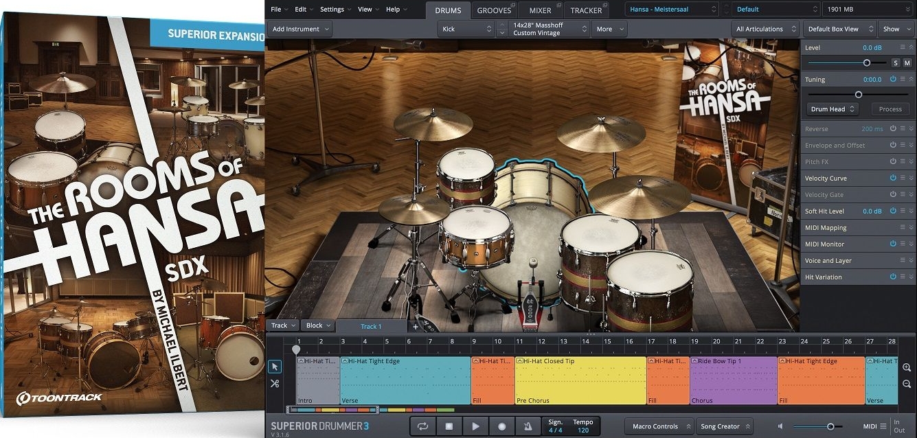 Toontrack SDX - The Rooms Of Hansa - for Superior Drummer 3