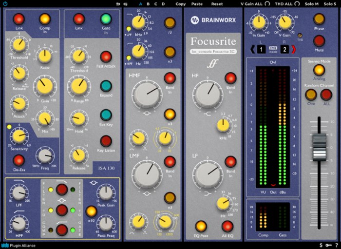 Plugin Alliance bx_console Focusrite SC