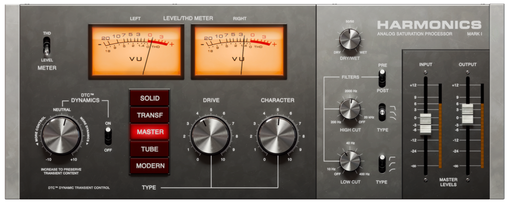 Softube Harmonics Analog Saturation Processor