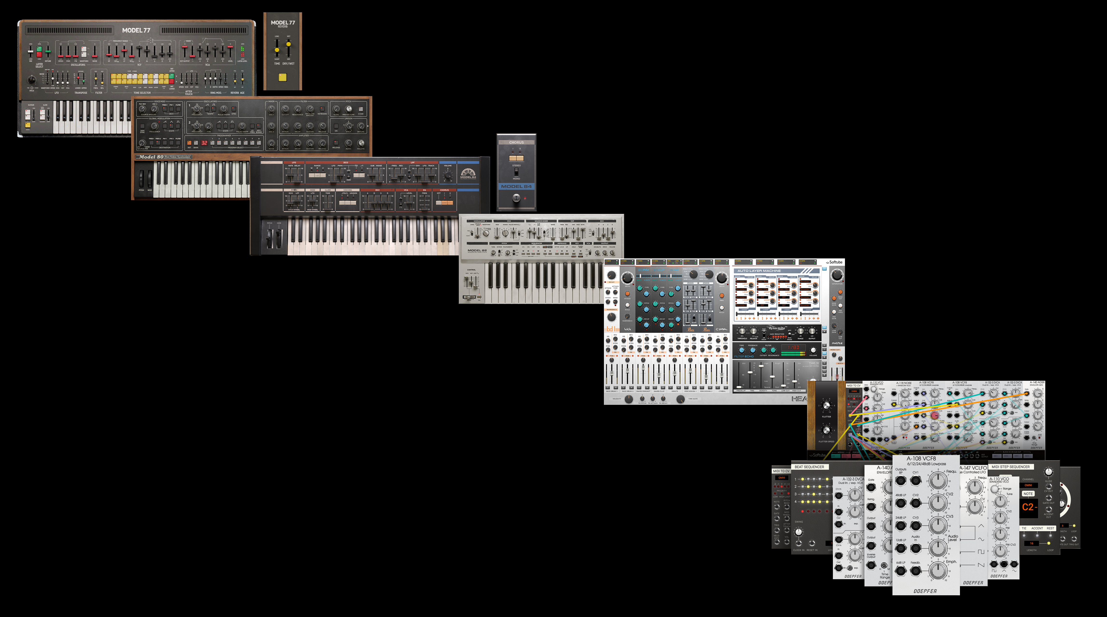 Softube Model 77, Model 80, Model 82, Model 84, Heartbeat,