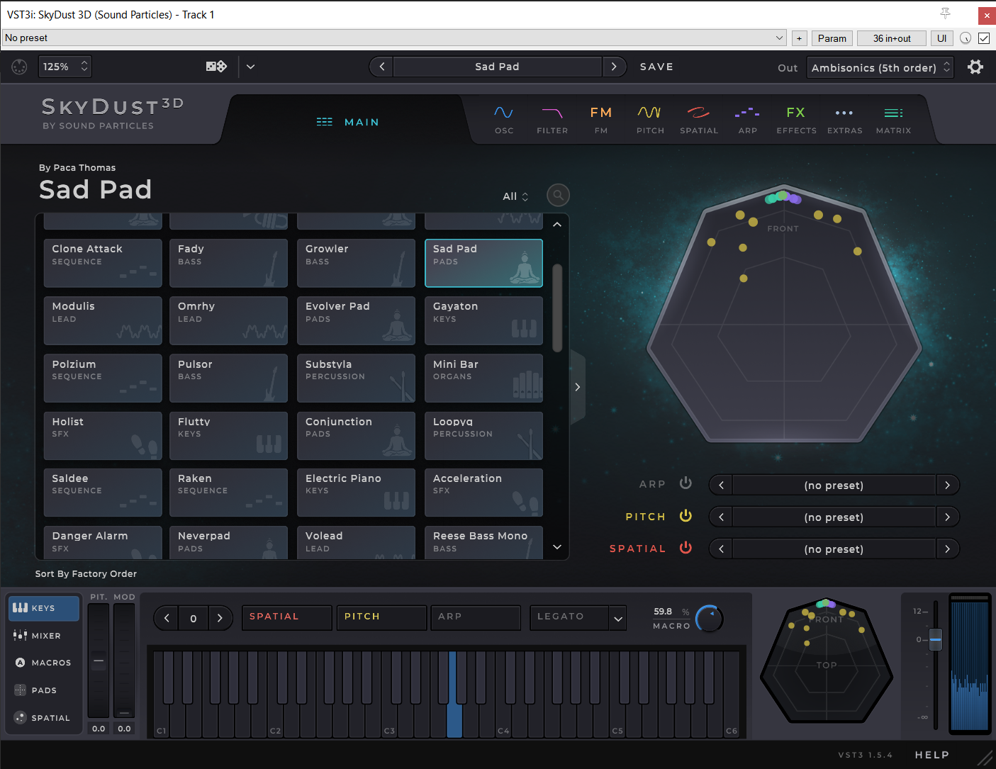 Sound Particles SkyDust 3D