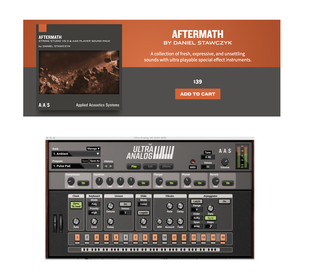 AAS Applied Acoustics Systems Ultra Analog VA-3 & Get free Aftermath(Sound Pack)