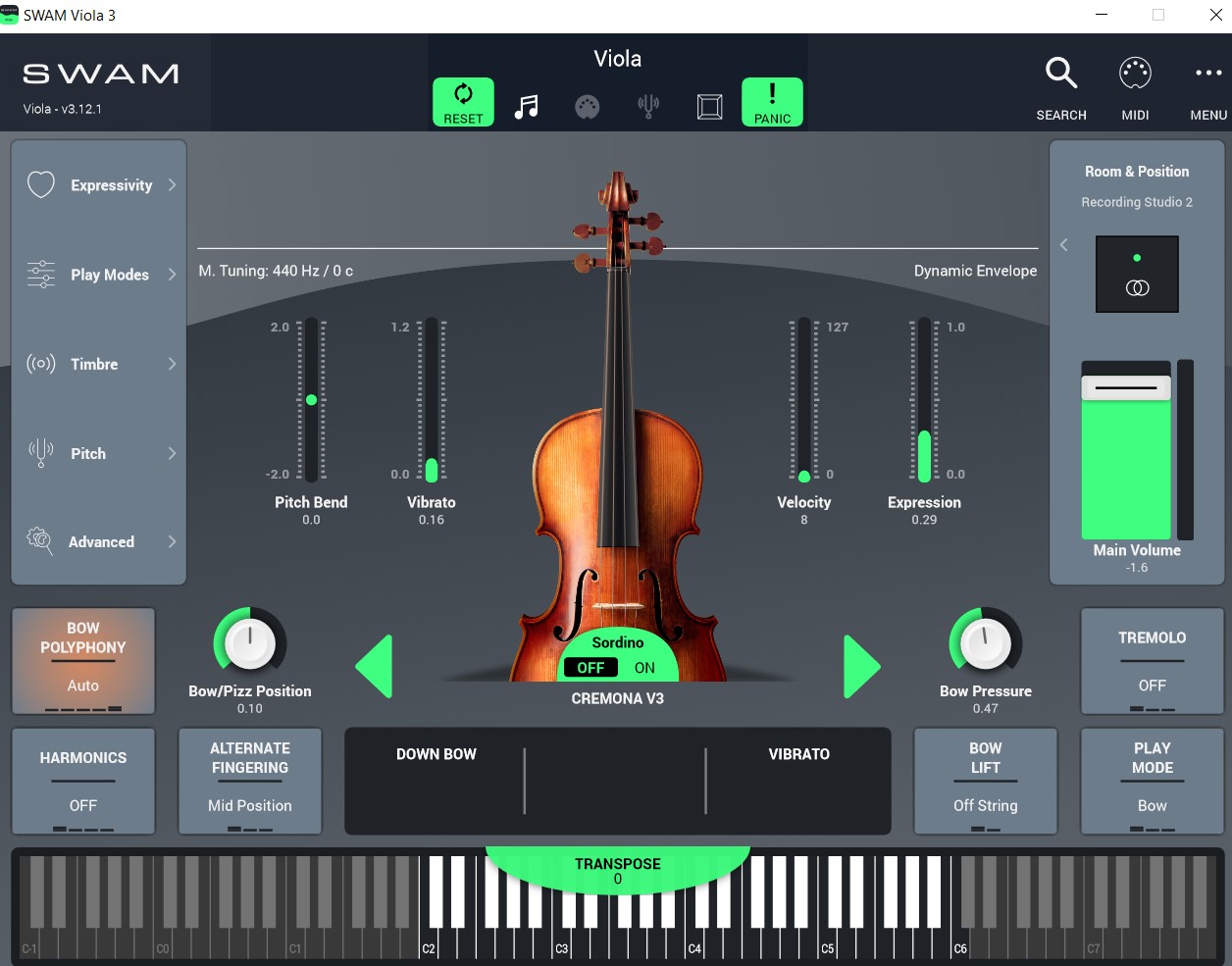Audio Modeling SWAM Viola 3