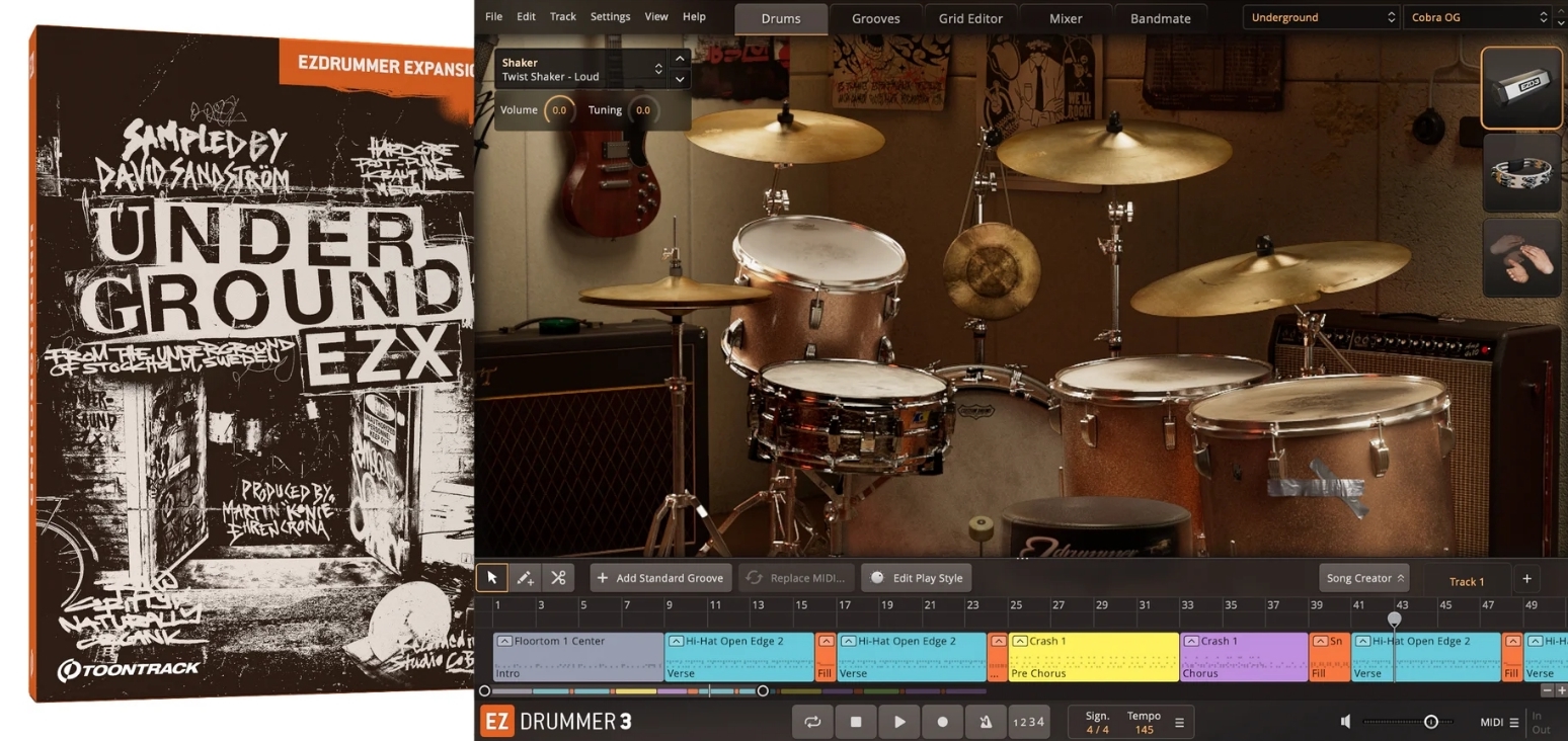 Toontrack Underground EZX - for EZdrummer    3