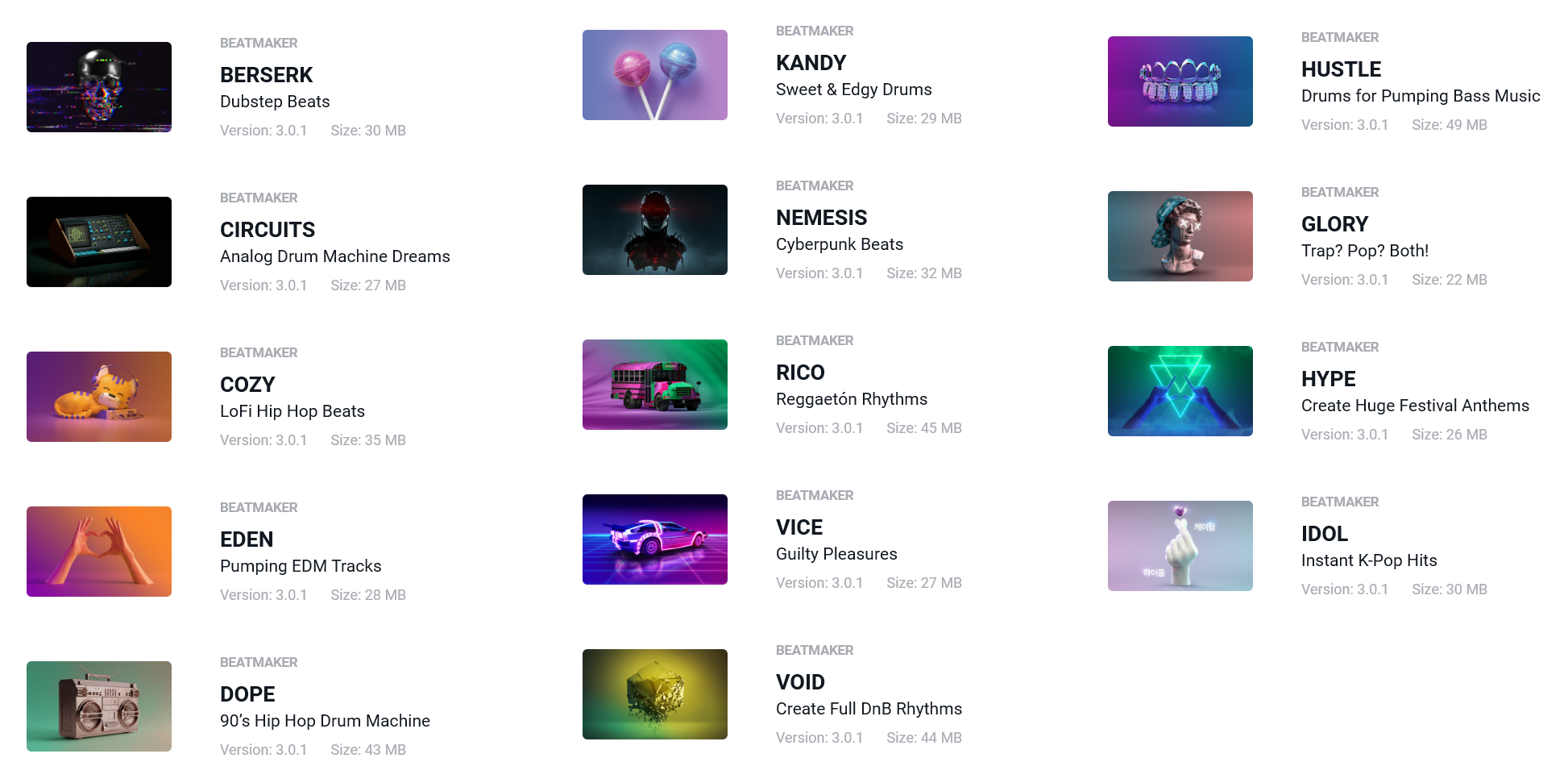 Ujam Beatmaker 3 (14 titles)