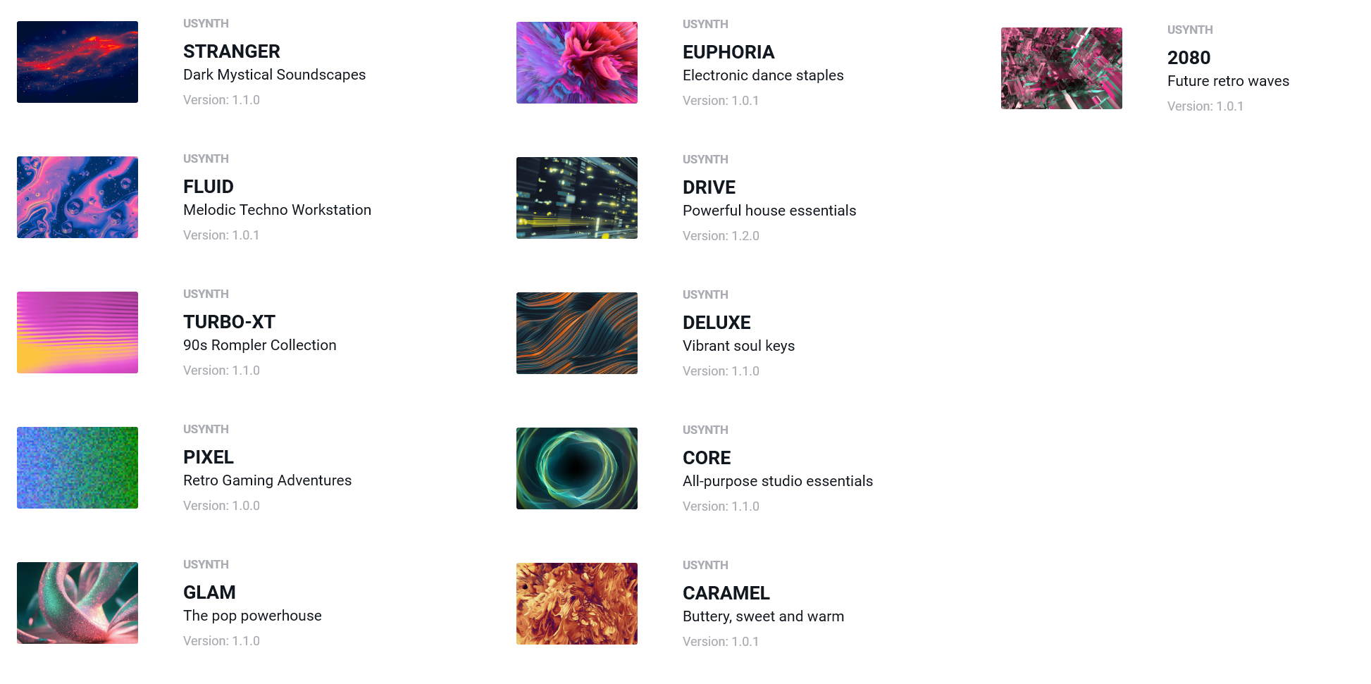 Ujam USynth (All 11 titles)