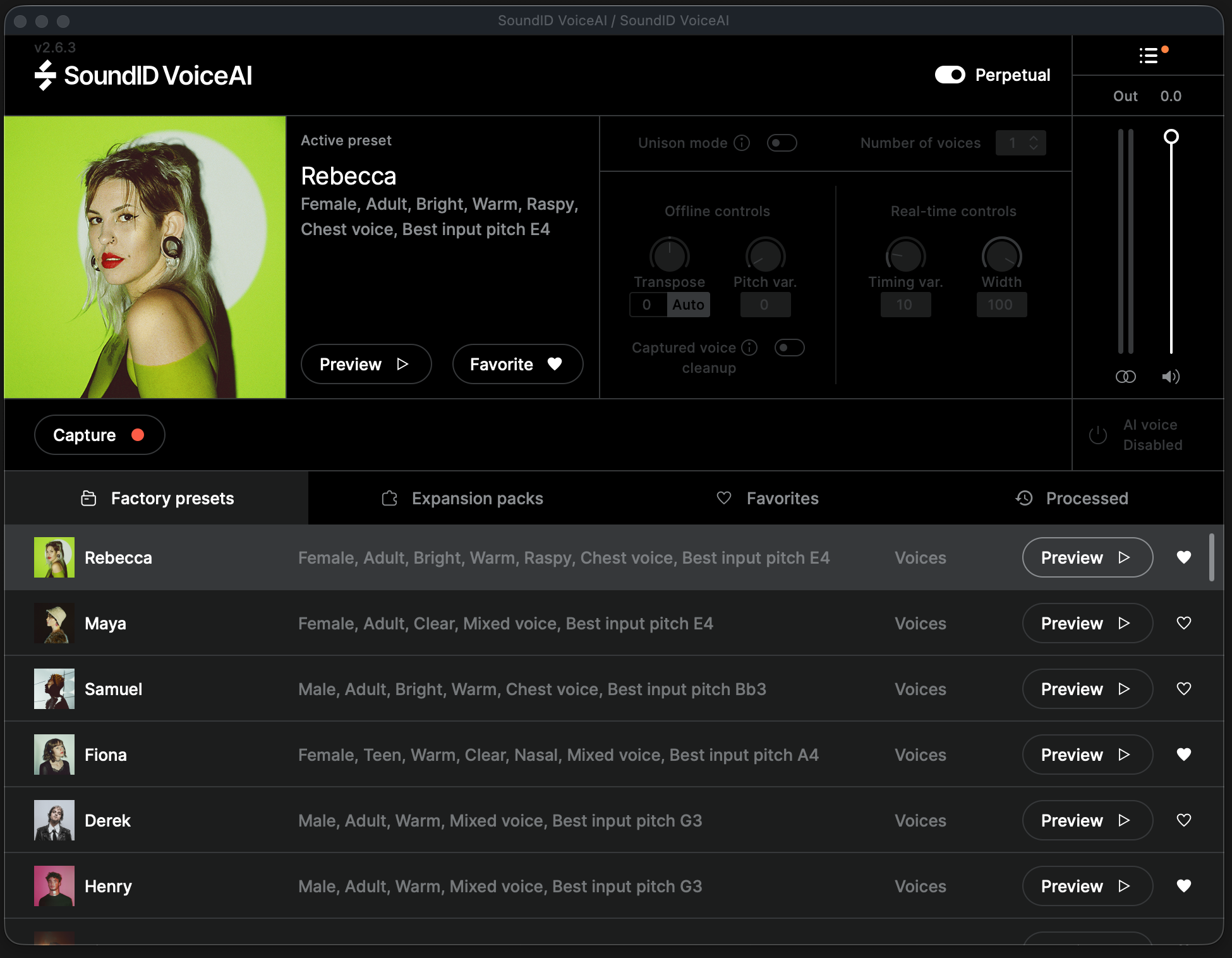 Sonarworks Sonarworks SoundID VoiceAI Perpetual + Pop Voices 