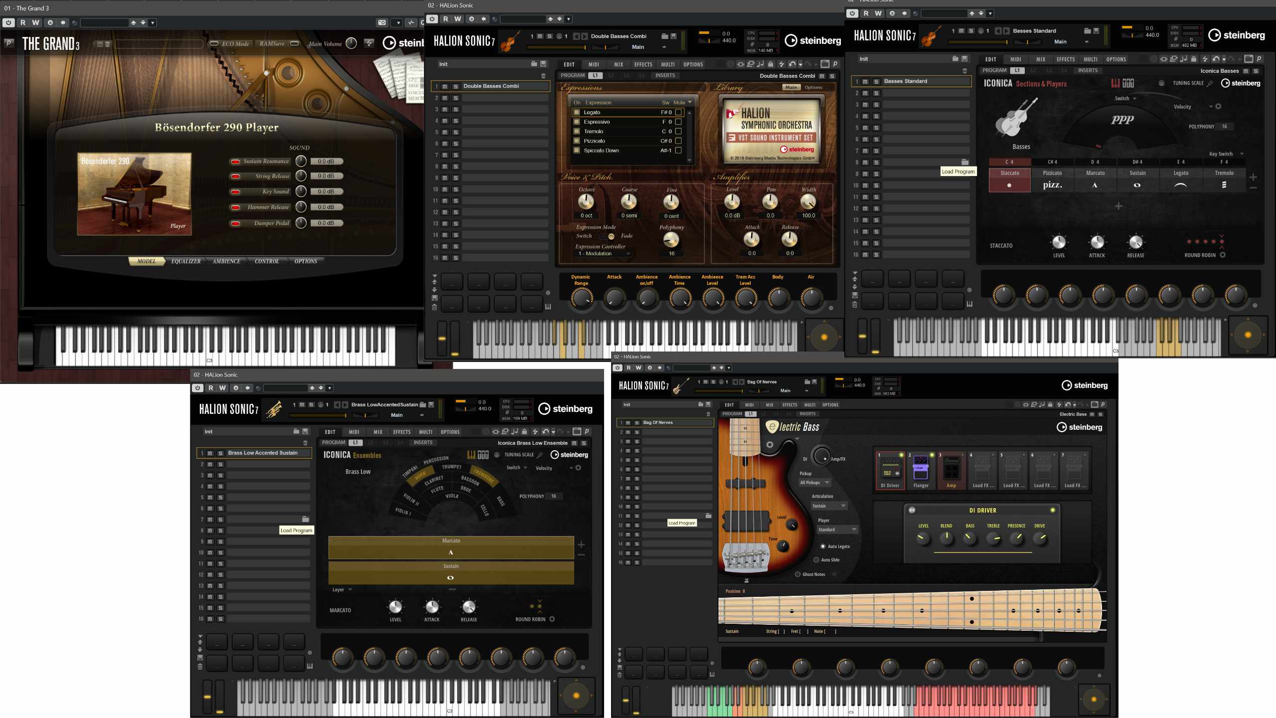 Steinberg Iconica OPUS + Electric Bass + The Grand 3 + HSO