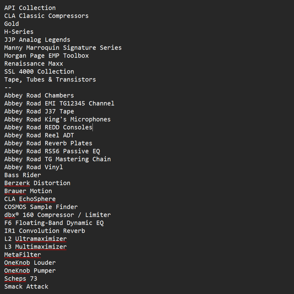Waves Selling all my Waves (104 Plugins total)