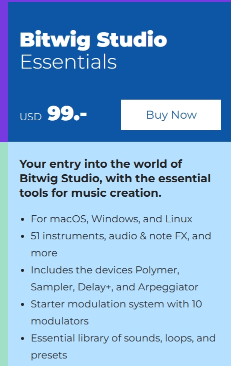 Bitwig Bitwig Studio Essentials